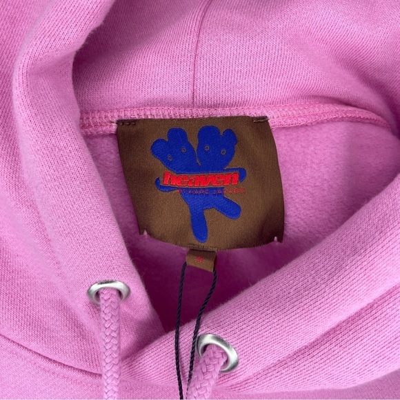 Heaven by Marc Jacobs Pink Hoodie Size M Unisex Graphic Stitch Logo Sweatshirt - Picture 5 of 6